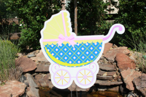 Baby Carriage Parker Yard Greetings