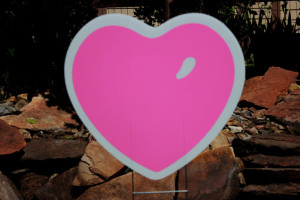 Valentines Day Pink Heart Parker Yard Greetings